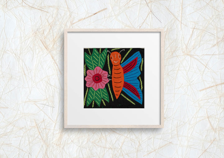 Multi-Color Butterfly Orange And Blue Molita