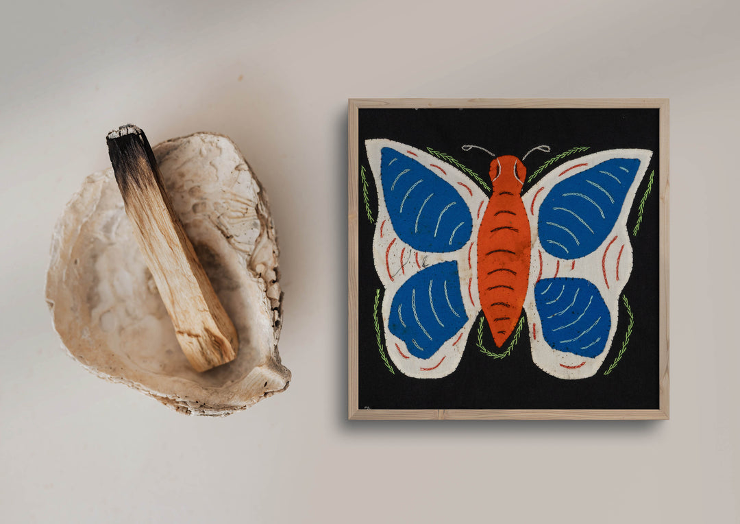 Multi-Color Butterfly Orange And Blue Molita