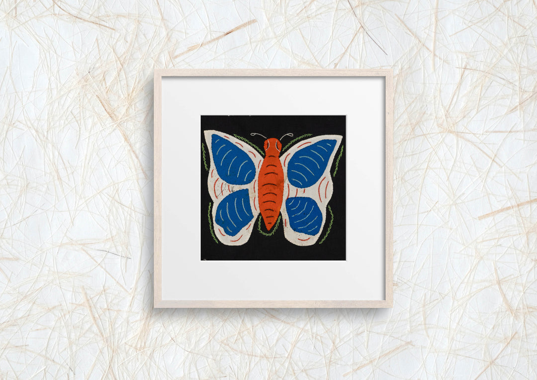 Multi-Color Butterfly Orange And Blue Molita