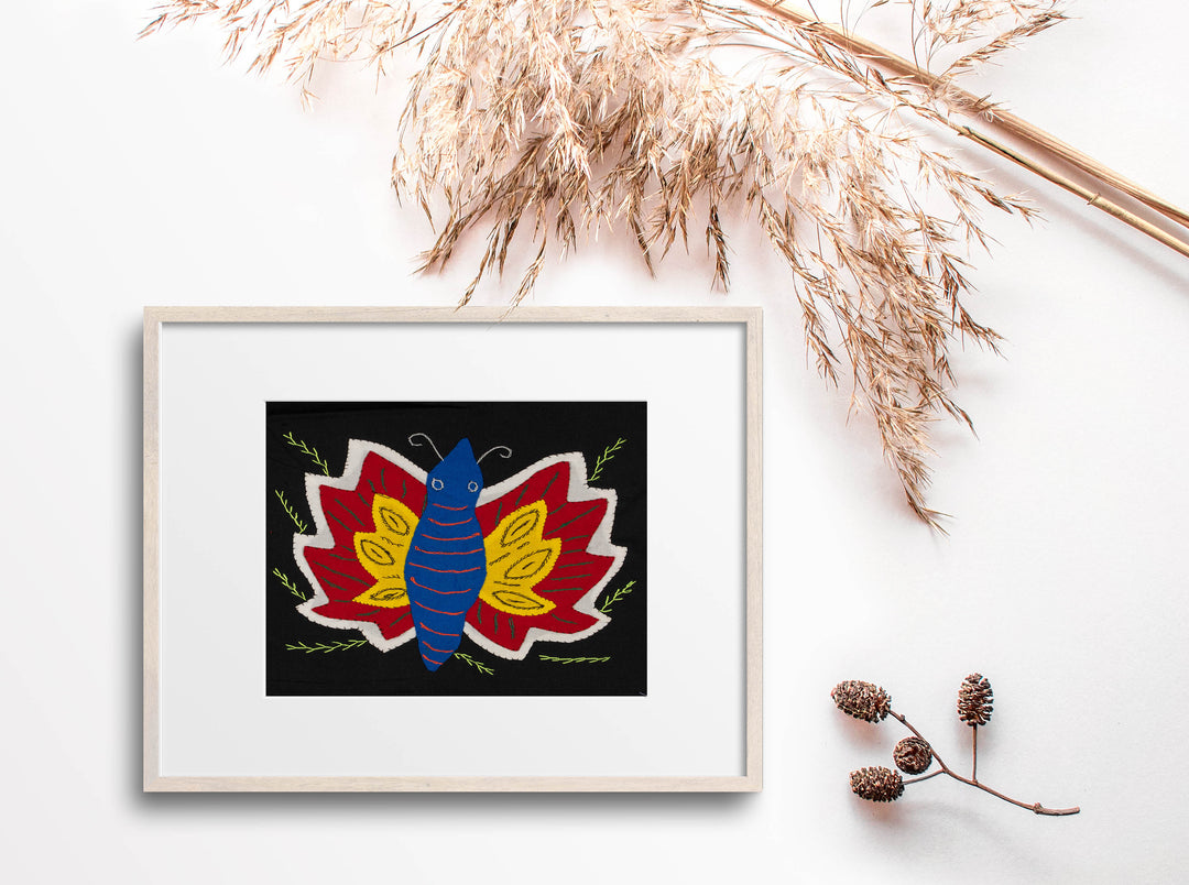 Multi-Color Butterfly Red Yellow And Blue Molita