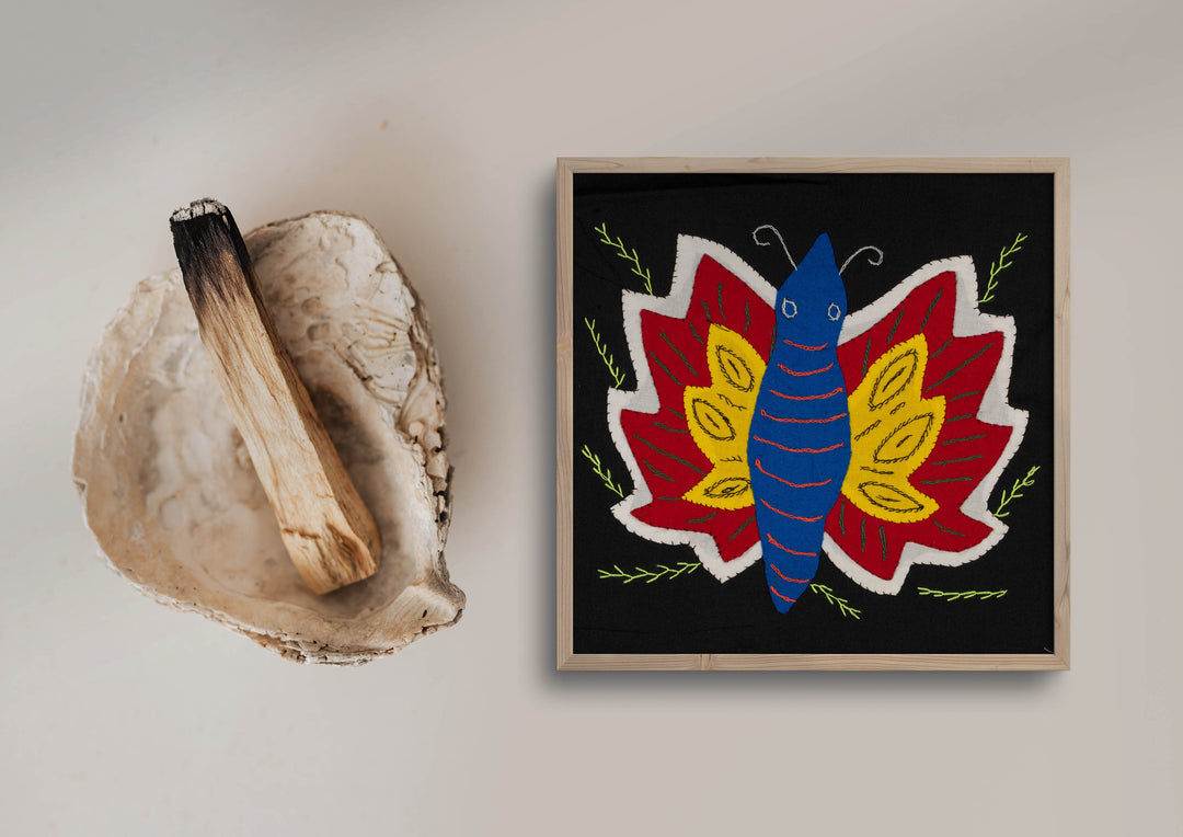 Multi-Color Butterfly Red Yellow And Blue Molita