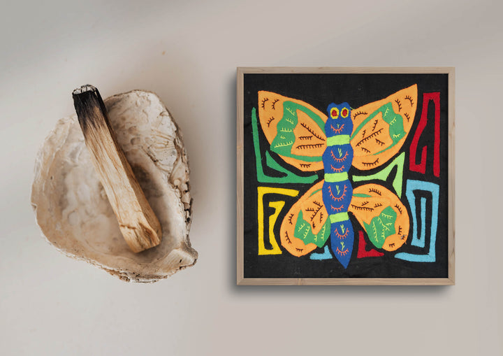 Orange Green And Blue Butterfly Molita