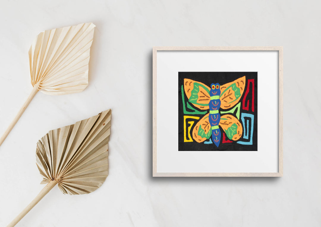 Orange Green And Blue Butterfly Molita