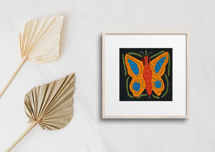 Multi-Color Butterfly Red Orange And Blue Molita