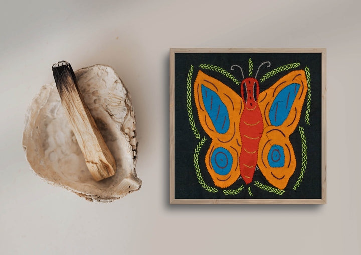 Multi-Color Butterfly Red Orange And Blue Molita