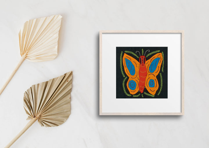 Multi-Color Butterfly Red Orange And Blue Molita