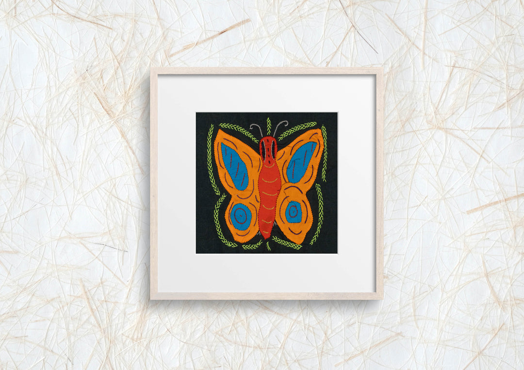 Multi-Color Butterfly Red Orange And Blue Molita