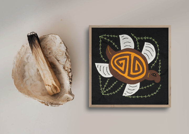 Whute Brown And Gold Fantasy Sea Turtle Molita