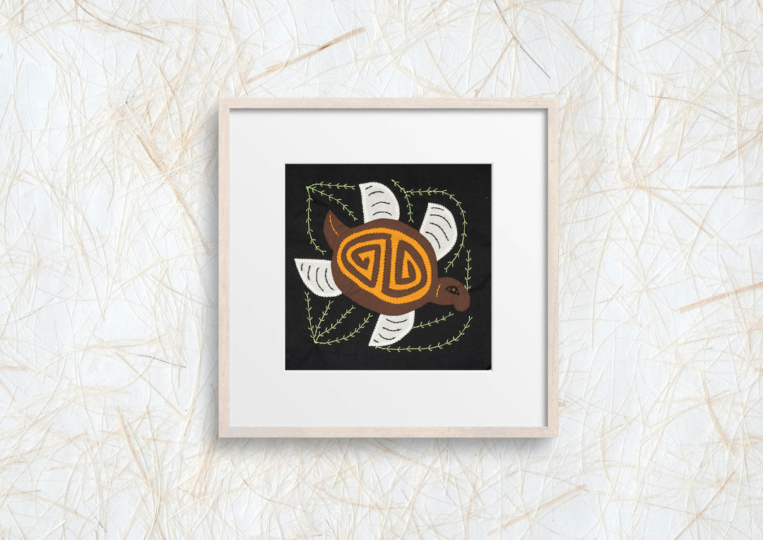 Whute Brown And Gold Fantasy Sea Turtle Molita