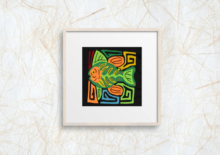 Multi-Color Ocean Fish Green And Orange Molita