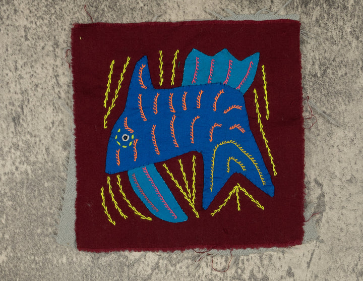 Multi-Color Ocean Fish Blue And Maroon Molita
