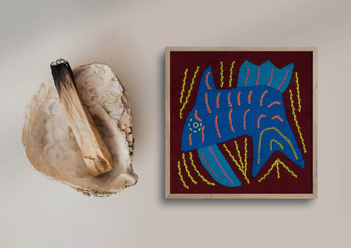 Multi-Color Ocean Fish Blue And Maroon Molita