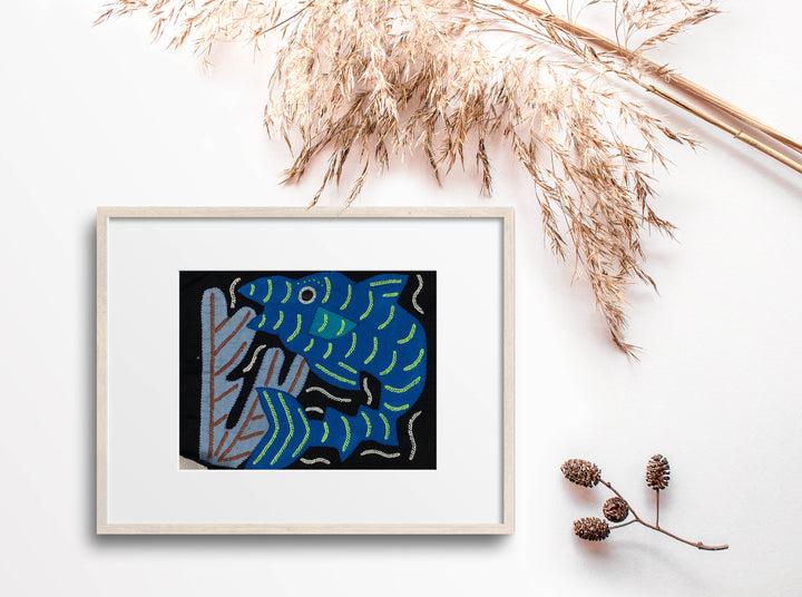 Multi-Color Ocean Fish Blue And Black Molita