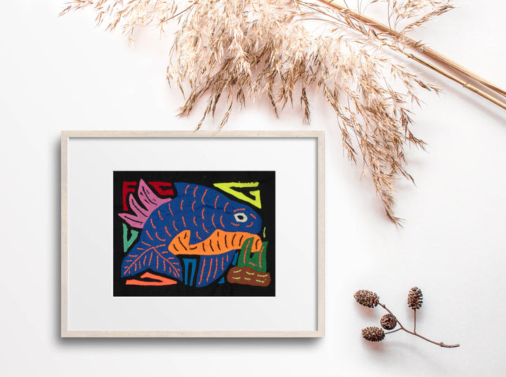 Multi-Color Ocean Fish Blue And Orange Molita