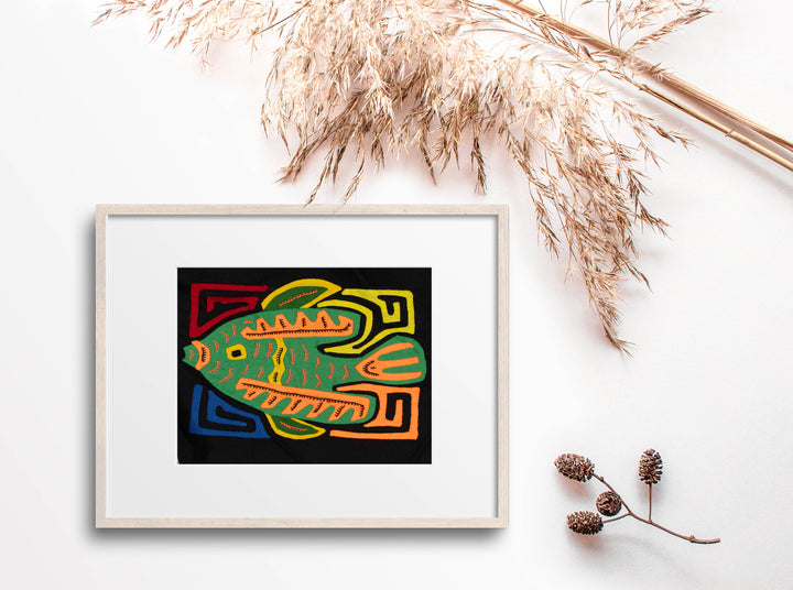 Multi-Color Ocean Fish Green And Orange Molita