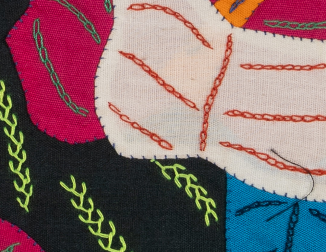 Multi-Color Floral Flower Blue And Red Molita