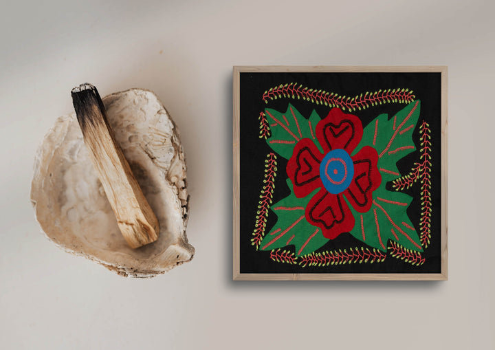 Multi-Color Floral Flower Red And Green Molita