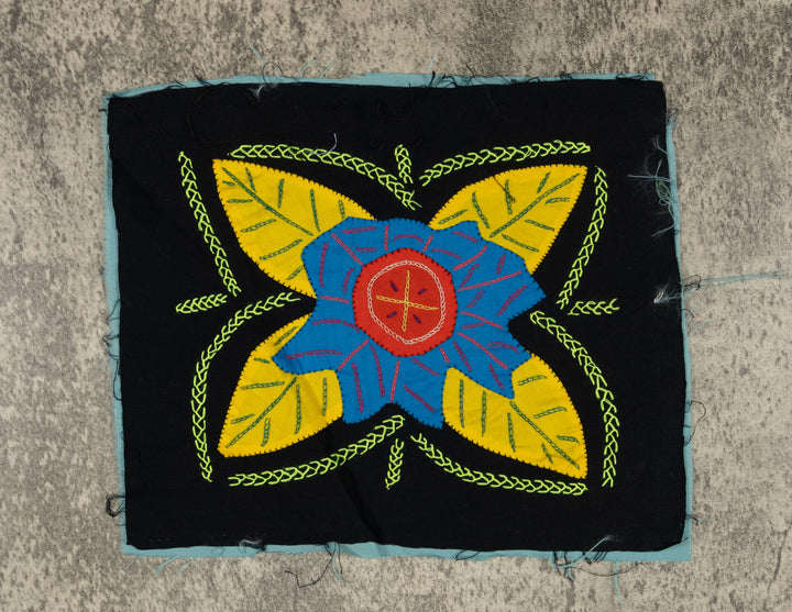 Multi-Color Floral Flower Blue And Yellow Molita