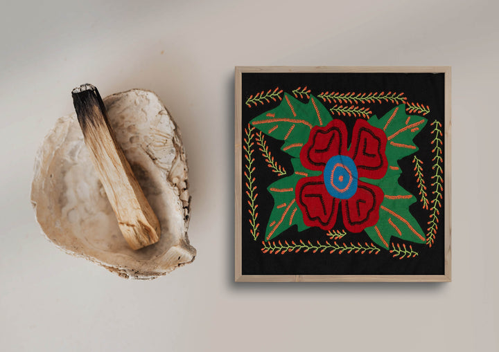 Multi-Color Floral Flower Red And Green Molita