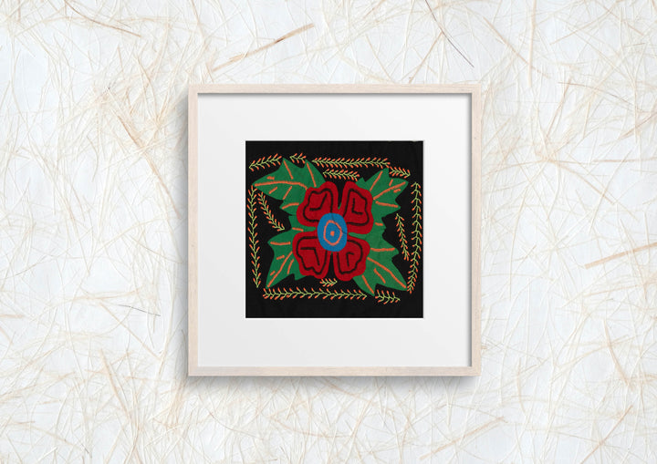 Multi-Color Floral Flower Red And Green Molita