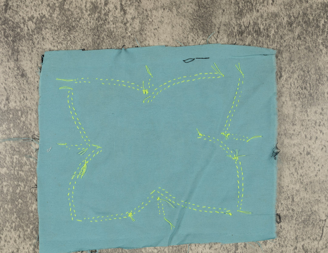 Multi-Color Floral Flower Blue And Yellow Molita