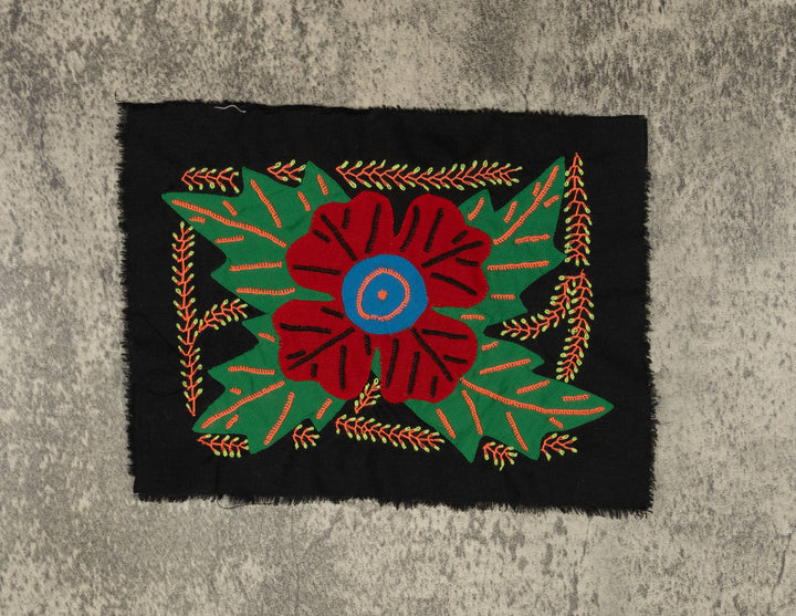 Multi-Color Floral Flower Green And Red Molita