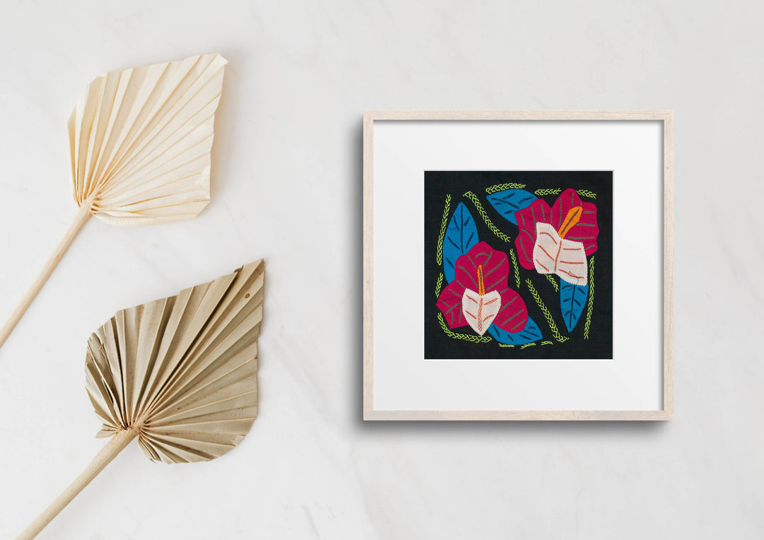 Multi-Color Floral Flower Blue And Red Molita