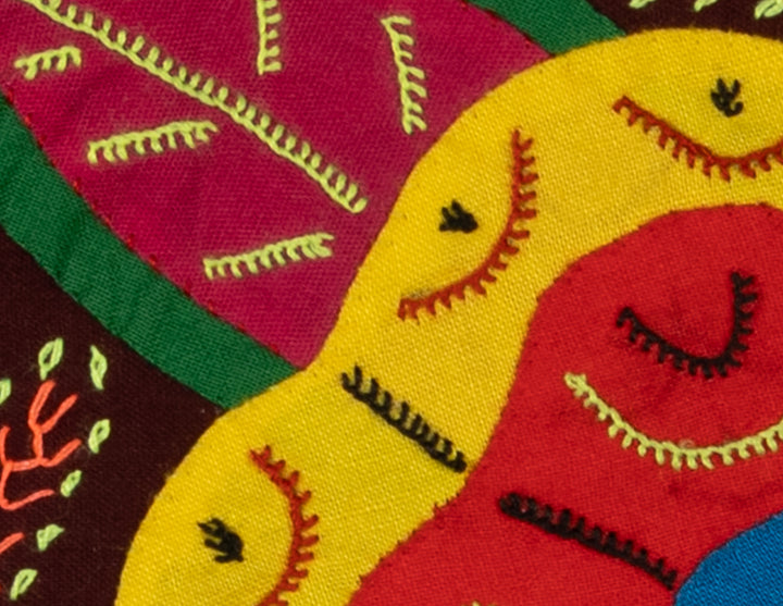 Multi-Color Floral Flower Red And Yellow Molita