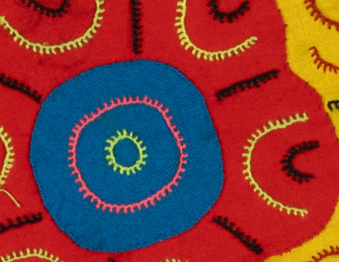 Multi-Color Floral Flower Red And Yellow Molita