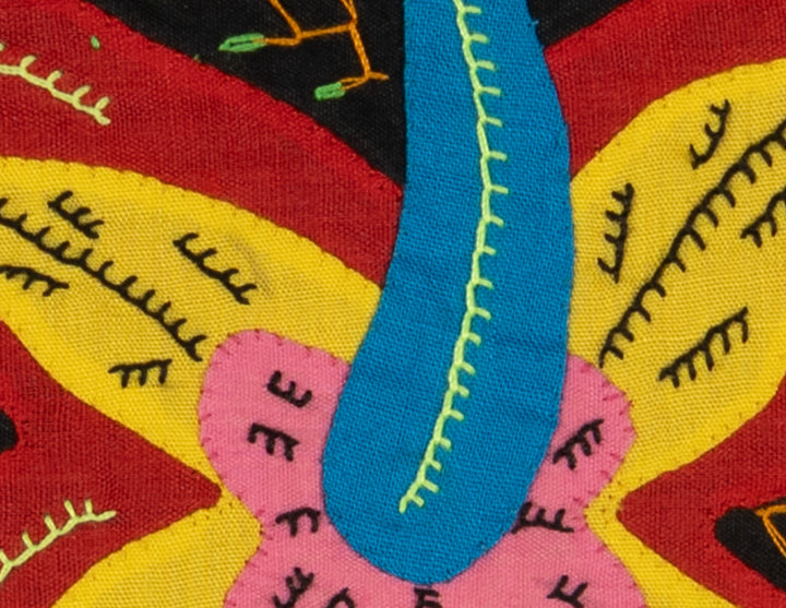 Multi-Color Floral Flower Red And Yellow Molita