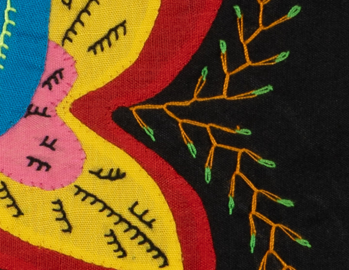 Multi-Color Floral Flower Red And Yellow Molita