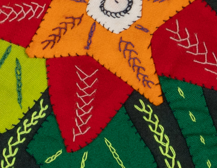 Multi-Color Floral Flower Red And Green Molita