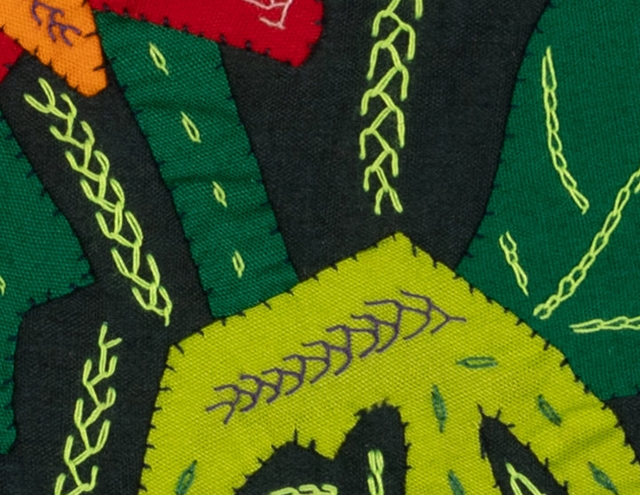 Multi-Color Floral Flower Red And Green Molita