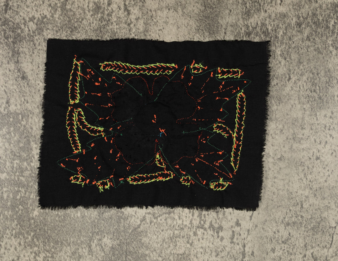 Multi-Color Floral Flower Green And Red Molita