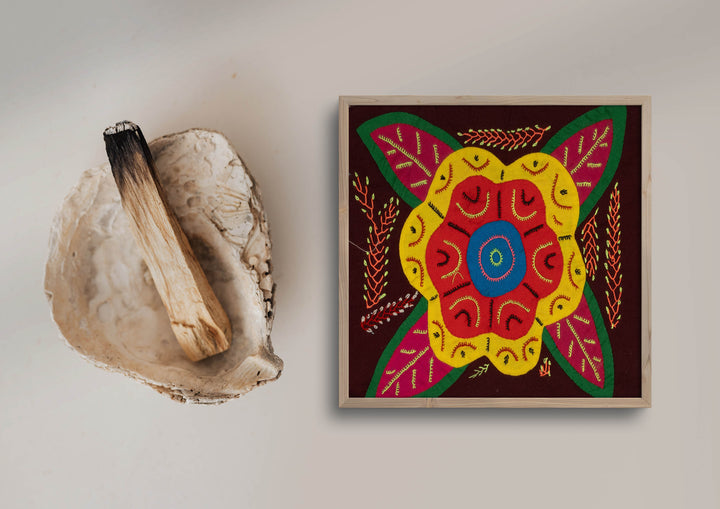 Multi-Color Floral Flower Red And Yellow Molita