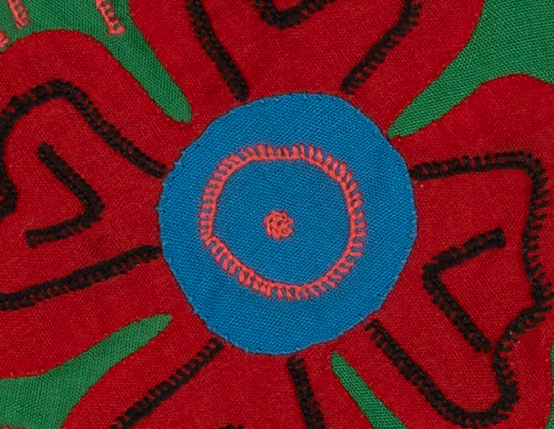 Multi-Color Floral Flower Red And Green Molita