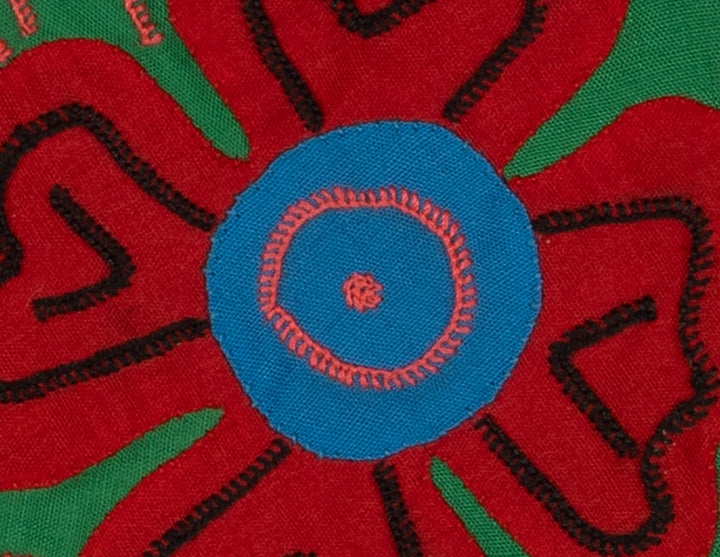 Multi-Color Floral Flower Red And Green Molita