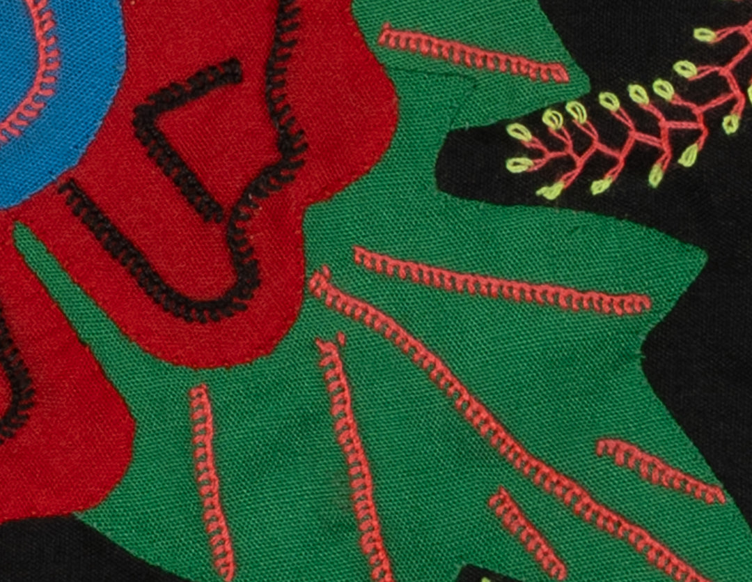 Multi-Color Floral Flower Red And Green Molita