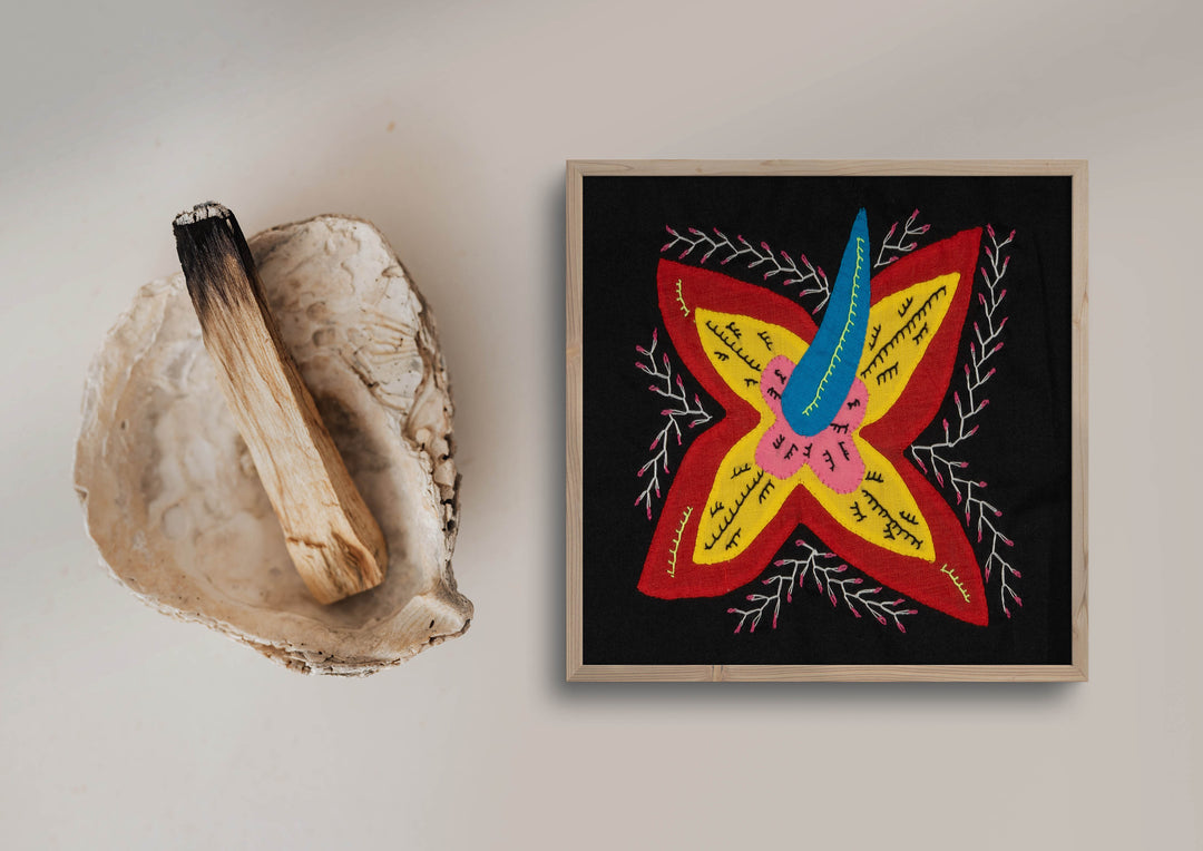 Multi-Color Floral Flower Red And Yellow Molita