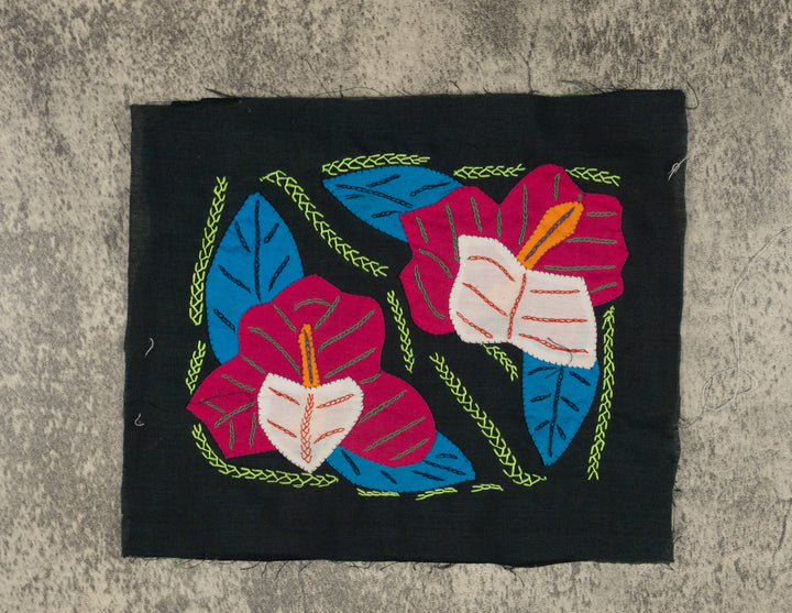 Multi-Color Floral Flower Blue And Red Molita