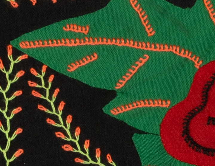 Multi-Color Floral Flower Red And Green Molita