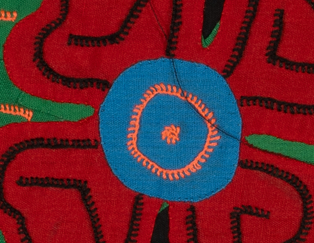 Multi-Color Floral Flower Red And Green Molita