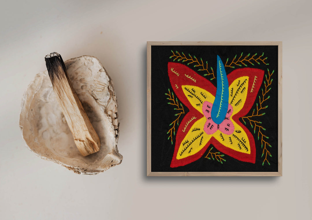 Multi-Color Floral Flower Red And Yellow Molita