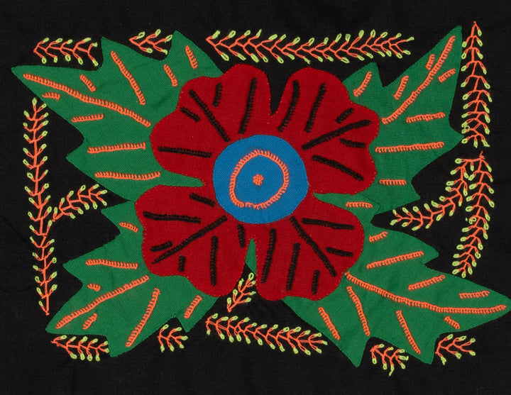 Multi-Color Floral Flower Green And Red Molita