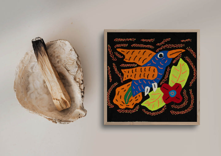 Multi-Color Bird Blue And Orange Molita