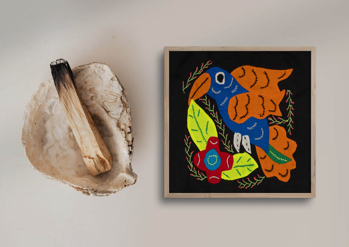 Multi-Color Parrot Bird Orange And Blue Molita