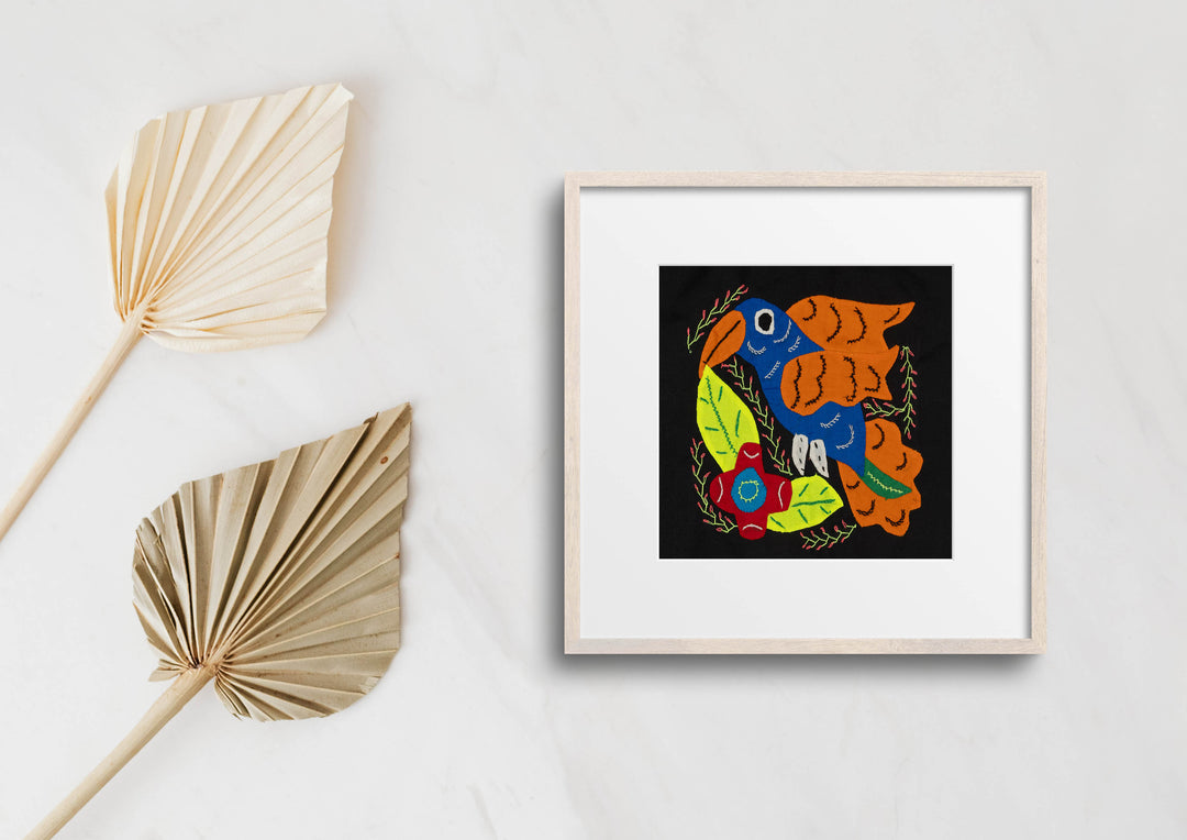 Multi-Color Parrot Bird Orange And Blue Molita