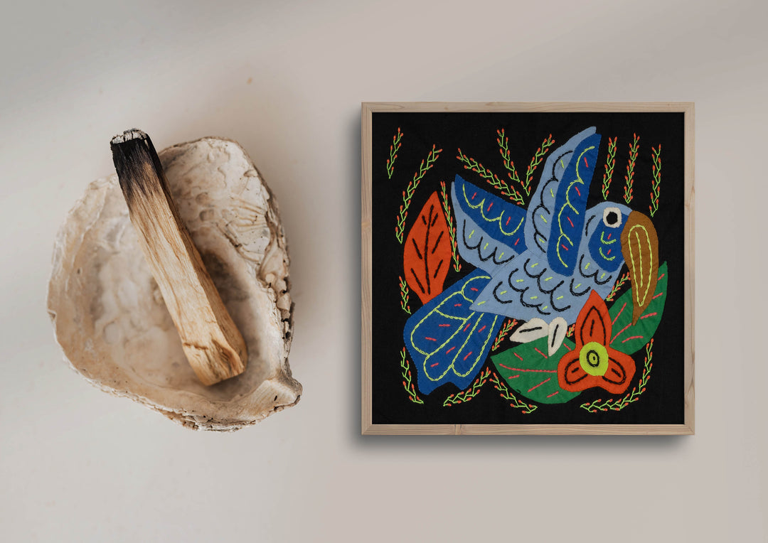 Multi-Color Hummingbird Blue And Orange Molita