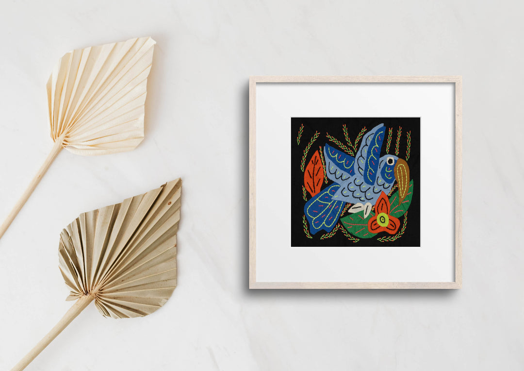 Multi-Color Hummingbird Blue And Orange Molita