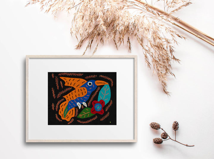 Multi-Color Hummingbird Blue And Orange Molita